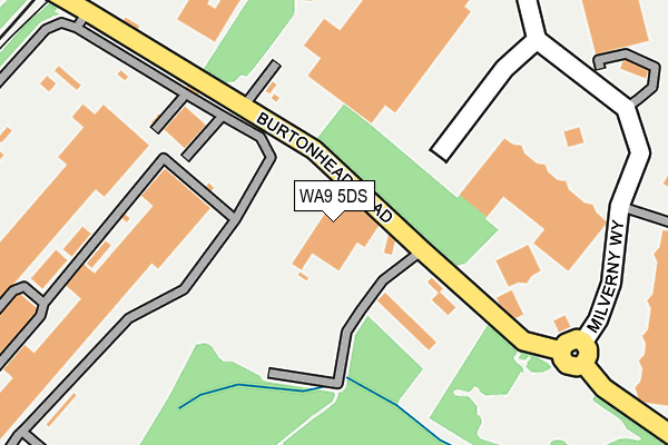 WA9 5DS map - OS OpenMap – Local (Ordnance Survey) WA9 5DS map - OS OpenMap – Local (Ordnance Survey)