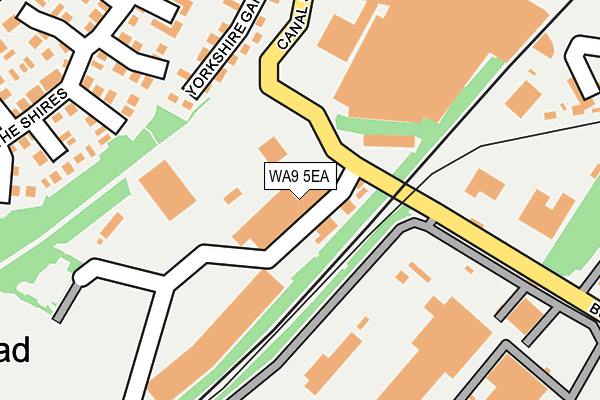 WA9 5EA map - OS OpenMap – Local (Ordnance Survey) WA9 5EA map - OS OpenMap – Local (Ordnance Survey)