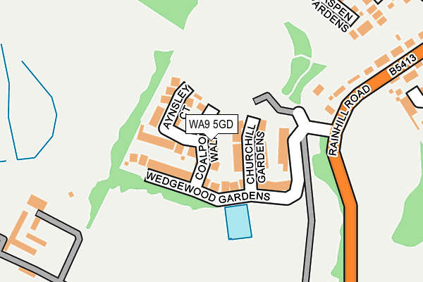 WA9 5GD map - OS OpenMap – Local (Ordnance Survey) WA9 5GD map - OS OpenMap – Local (Ordnance Survey)