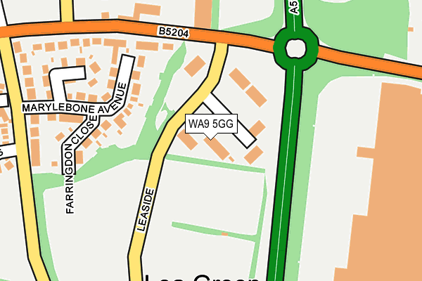 WA9 5GG map - OS OpenMap – Local (Ordnance Survey) WA9 5GG map - OS OpenMap – Local (Ordnance Survey)