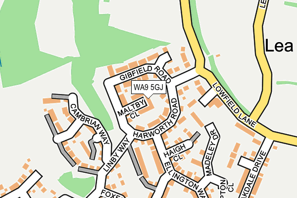 WA9 5GJ map - OS OpenMap – Local (Ordnance Survey) WA9 5GJ map - OS OpenMap – Local (Ordnance Survey)