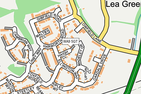 WA9 5GT map - OS OpenMap – Local (Ordnance Survey) WA9 5GT map - OS OpenMap – Local (Ordnance Survey)