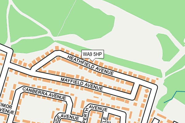 WA9 5HP map - OS OpenMap – Local (Ordnance Survey) WA9 5HP map - OS OpenMap – Local (Ordnance Survey)