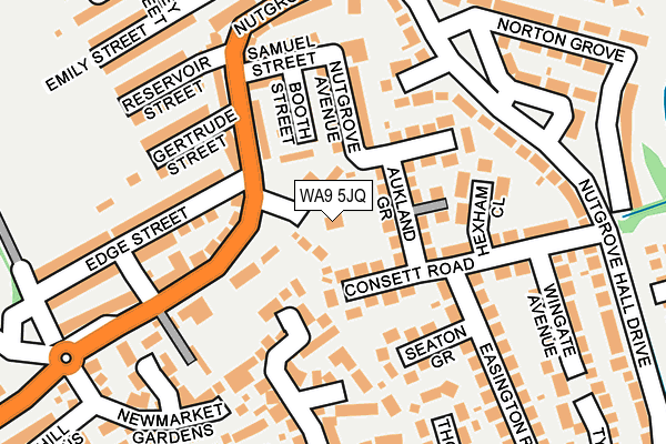 WA9 5JQ map - OS OpenMap – Local (Ordnance Survey) WA9 5JQ map - OS OpenMap – Local (Ordnance Survey)