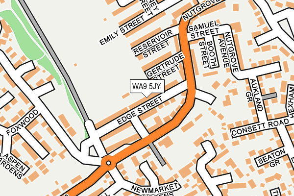 WA9 5JY map - OS OpenMap – Local (Ordnance Survey) WA9 5JY map - OS OpenMap – Local (Ordnance Survey)