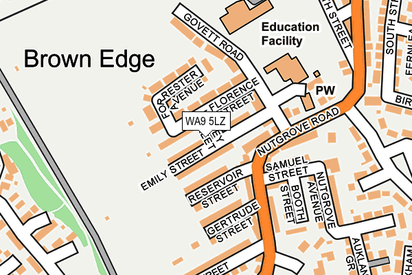 WA9 5LZ map - OS OpenMap – Local (Ordnance Survey) WA9 5LZ map - OS OpenMap – Local (Ordnance Survey)