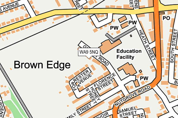 WA9 5NQ map - OS OpenMap – Local (Ordnance Survey) WA9 5NQ map - OS OpenMap – Local (Ordnance Survey)