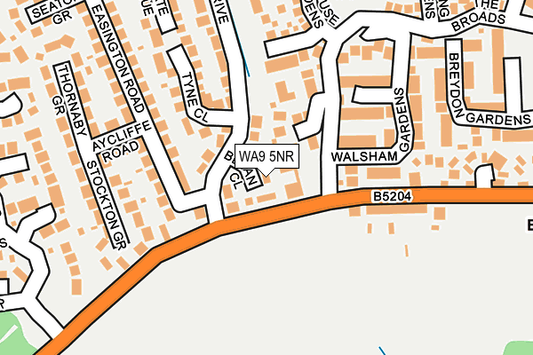 WA9 5NR map - OS OpenMap – Local (Ordnance Survey) WA9 5NR map - OS OpenMap – Local (Ordnance Survey)