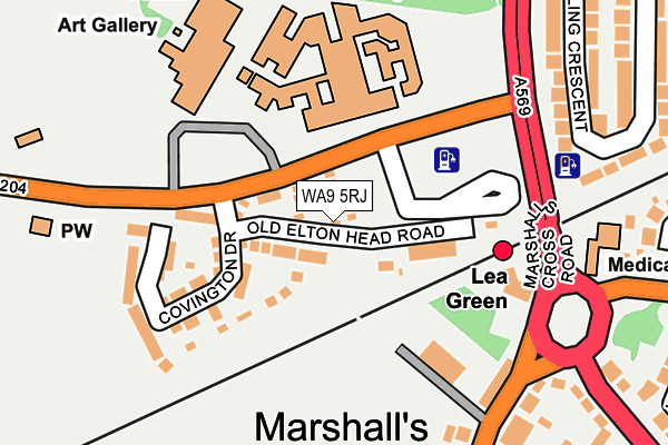 WA9 5RJ map - OS OpenMap – Local (Ordnance Survey) WA9 5RJ map - OS OpenMap – Local (Ordnance Survey)