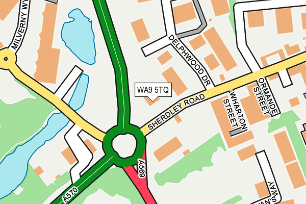 WA9 5TQ map - OS OpenMap – Local (Ordnance Survey) WA9 5TQ map - OS OpenMap – Local (Ordnance Survey)