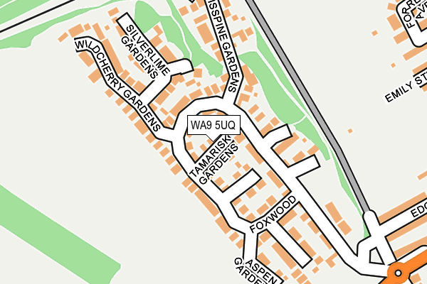 WA9 5UQ map - OS OpenMap – Local (Ordnance Survey) WA9 5UQ map - OS OpenMap – Local (Ordnance Survey)
