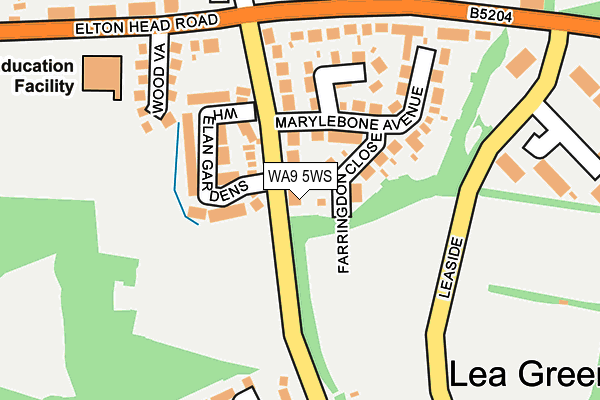 WA9 5WS map - OS OpenMap – Local (Ordnance Survey) WA9 5WS map - OS OpenMap – Local (Ordnance Survey)