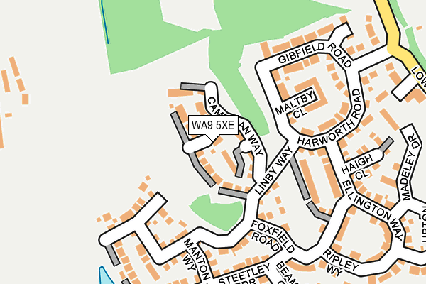 WA9 5XE map - OS OpenMap – Local (Ordnance Survey) WA9 5XE map - OS OpenMap – Local (Ordnance Survey)
