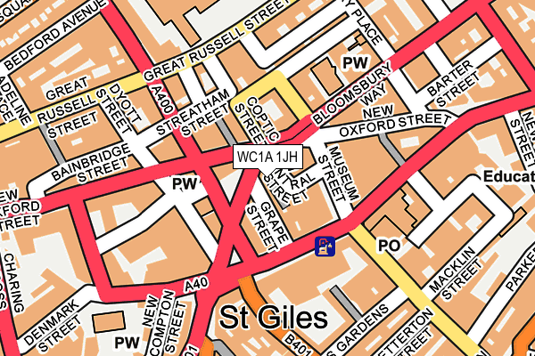 WC1A 1JH map - OS OpenMap – Local (Ordnance Survey) WC1A 1JH map - OS OpenMap – Local (Ordnance Survey)