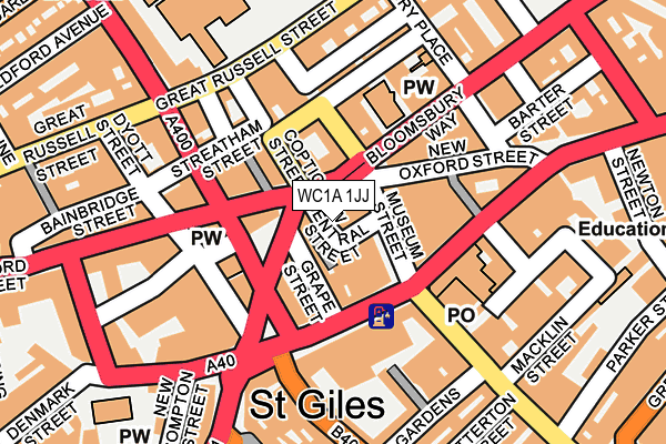 WC1A 1JJ map - OS OpenMap – Local (Ordnance Survey) WC1A 1JJ map - OS OpenMap – Local (Ordnance Survey)