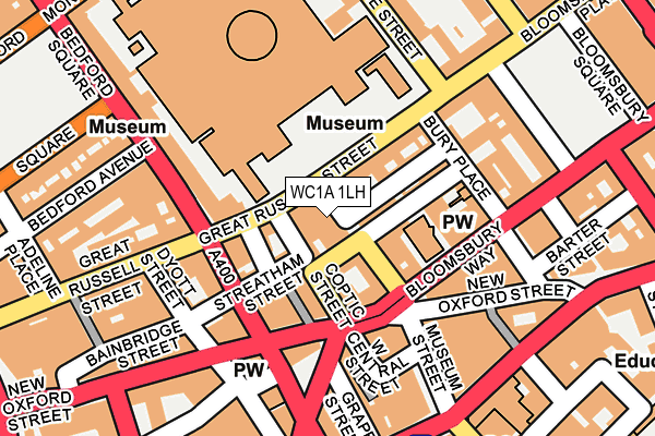WC1A 1LH map - OS OpenMap – Local (Ordnance Survey)