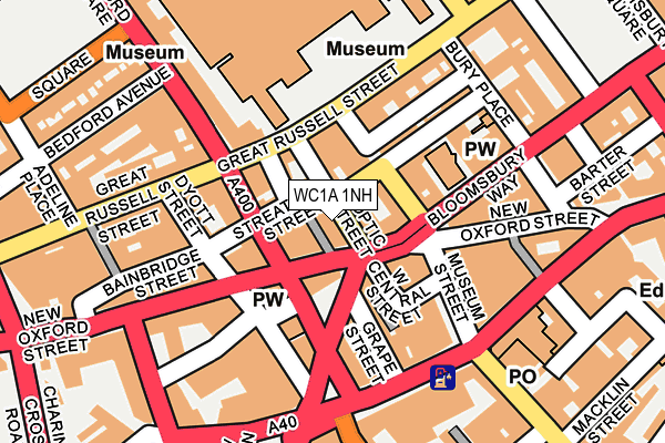 WC1A 1NH map - OS OpenMap – Local (Ordnance Survey)
