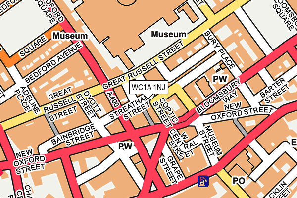 WC1A 1NJ map - OS OpenMap – Local (Ordnance Survey)