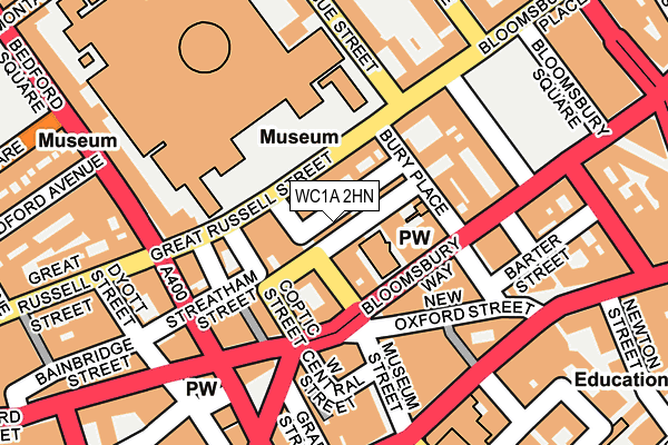 WC1A 2HN map - OS OpenMap – Local (Ordnance Survey)