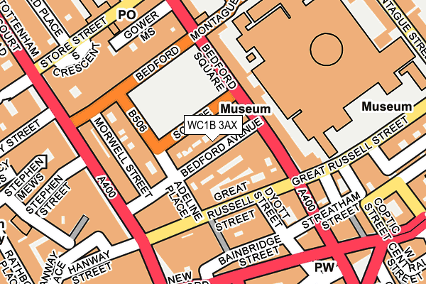 WC1B 3AX map - OS OpenMap – Local (Ordnance Survey) WC1B 3AX map - OS OpenMap – Local (Ordnance Survey)