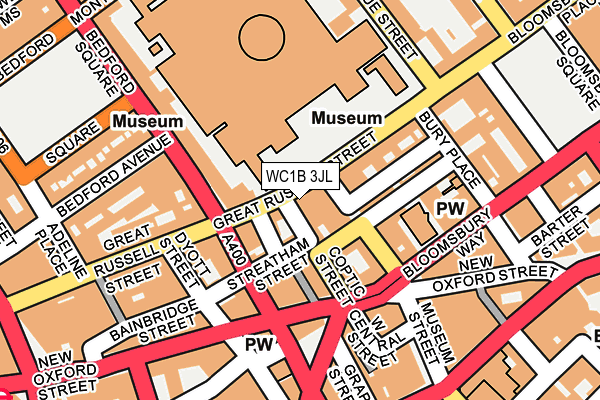 WC1B 3JL map - OS OpenMap – Local (Ordnance Survey) WC1B 3JL map - OS OpenMap – Local (Ordnance Survey)
