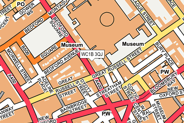 WC1B 3QJ map - OS OpenMap – Local (Ordnance Survey) WC1B 3QJ map - OS OpenMap – Local (Ordnance Survey)