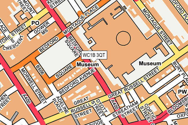 WC1B 3QT map - OS OpenMap – Local (Ordnance Survey)