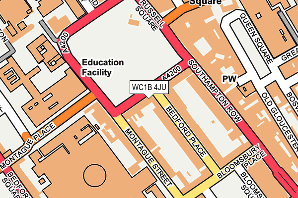 WC1B 4JU map - OS OpenMap – Local (Ordnance Survey)