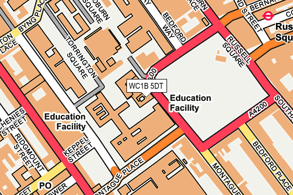 WC1B 5DT map - OS OpenMap – Local (Ordnance Survey) WC1B 5DT map - OS OpenMap – Local (Ordnance Survey)