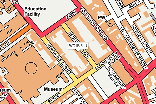 WC1B 5JU map - OS OpenMap – Local (Ordnance Survey) WC1B 5JU map - OS OpenMap – Local (Ordnance Survey)
