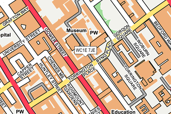 WC1E 7JE map - OS OpenMap – Local (Ordnance Survey) WC1E 7JE map - OS OpenMap – Local (Ordnance Survey)