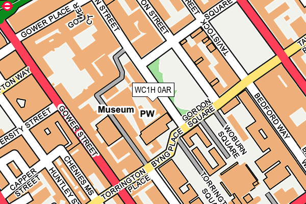 WC1H 0AR map - OS OpenMap – Local (Ordnance Survey)