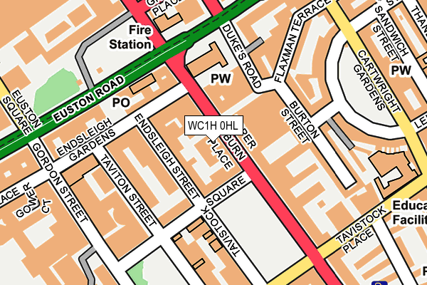 WC1H 0HL map - OS OpenMap – Local (Ordnance Survey)