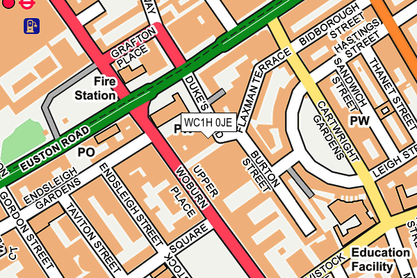 WC1H 0JE map - OS OpenMap – Local (Ordnance Survey) WC1H 0JE map - OS OpenMap – Local (Ordnance Survey)