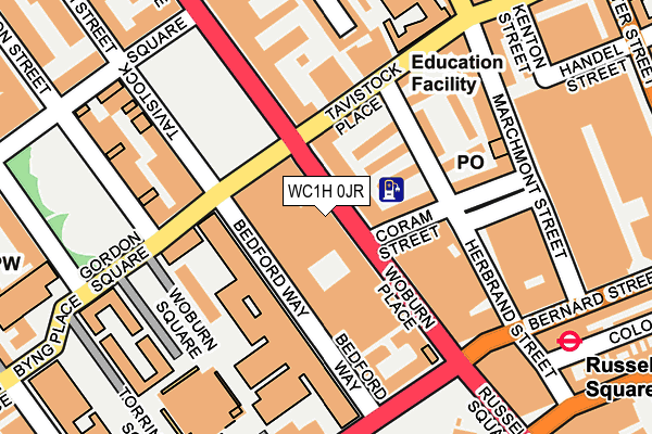 WC1H 0JR map - OS OpenMap – Local (Ordnance Survey) WC1H 0JR map - OS OpenMap – Local (Ordnance Survey)