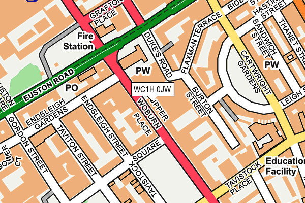 WC1H 0JW map - OS OpenMap – Local (Ordnance Survey) WC1H 0JW map - OS OpenMap – Local (Ordnance Survey)
