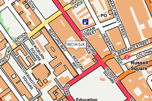 WC1H 0JX map - OS OpenMap – Local (Ordnance Survey) WC1H 0JX map - OS OpenMap – Local (Ordnance Survey)