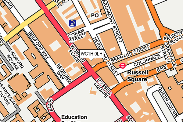 WC1H 0LH map - OS OpenMap – Local (Ordnance Survey) WC1H 0LH map - OS OpenMap – Local (Ordnance Survey)