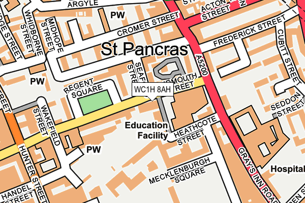 WC1H 8AH map - OS OpenMap – Local (Ordnance Survey) WC1H 8AH map - OS OpenMap – Local (Ordnance Survey)
