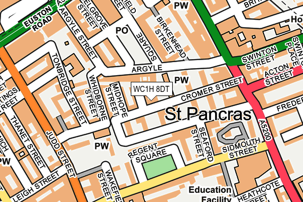 WC1H 8DT map - OS OpenMap – Local (Ordnance Survey)