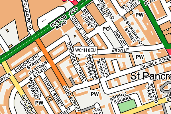 WC1H 8EU map - OS OpenMap – Local (Ordnance Survey) WC1H 8EU map - OS OpenMap – Local (Ordnance Survey)
