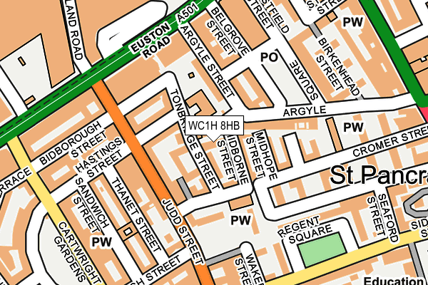WC1H 8HB map - OS OpenMap – Local (Ordnance Survey) WC1H 8HB map - OS OpenMap – Local (Ordnance Survey)