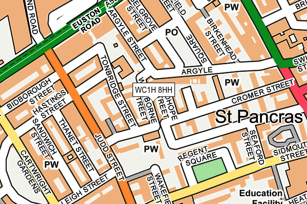 WC1H 8HH map - OS OpenMap – Local (Ordnance Survey)