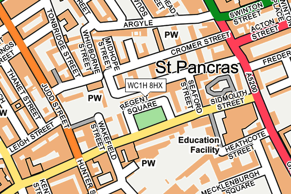 WC1H 8HX map - OS OpenMap – Local (Ordnance Survey) WC1H 8HX map - OS OpenMap – Local (Ordnance Survey)