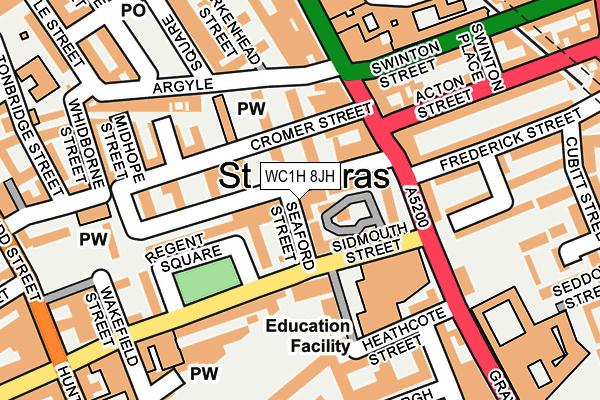 WC1H 8JH map - OS OpenMap – Local (Ordnance Survey) WC1H 8JH map - OS OpenMap – Local (Ordnance Survey)