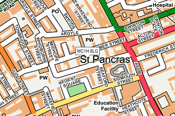 WC1H 8LG map - OS OpenMap – Local (Ordnance Survey)