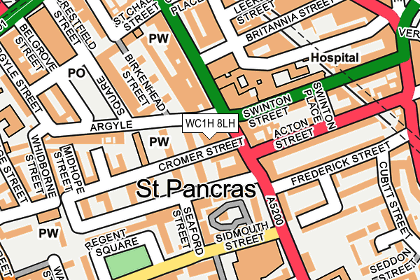 WC1H 8LH map - OS OpenMap – Local (Ordnance Survey)