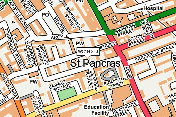 WC1H 8LJ map - OS OpenMap – Local (Ordnance Survey)