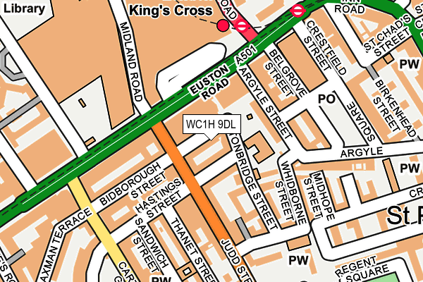 WC1H 9DL map - OS OpenMap – Local (Ordnance Survey) WC1H 9DL map - OS OpenMap – Local (Ordnance Survey)