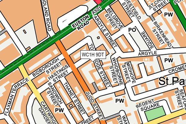 WC1H 9DT map - OS OpenMap – Local (Ordnance Survey)